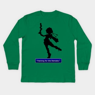 Training for the Remake- Yuffie Kids Long Sleeve T-Shirt